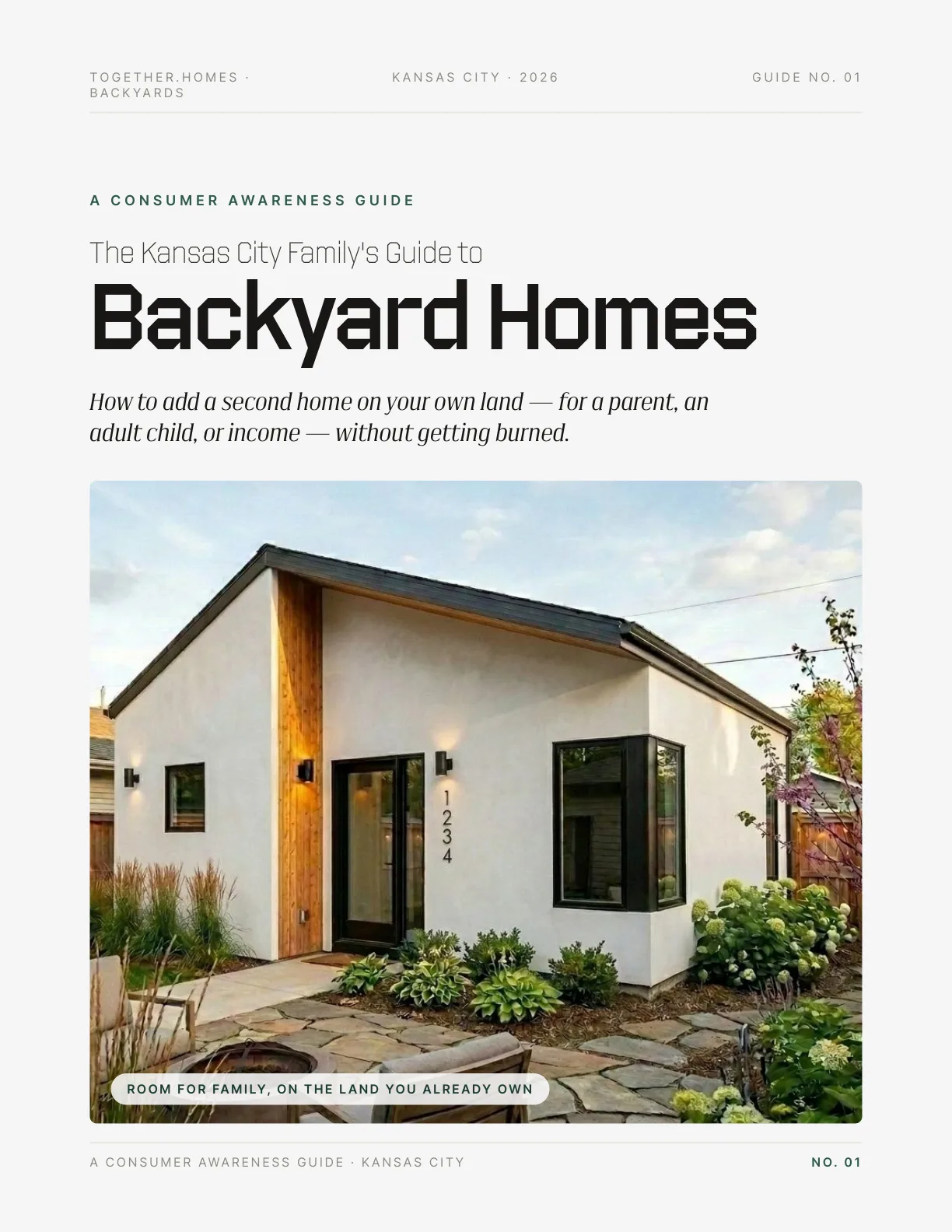 The Kansas City Family's Guide to Backyard Homes — free guide cover